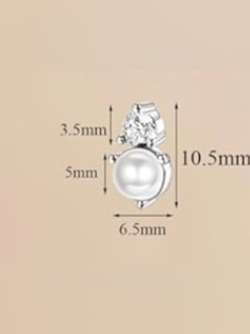 ⭐️FINAL PRICE #137 Stainless Steel Pearl and Cubic Zirconia Stud Earring Set - Picture 3 of 3